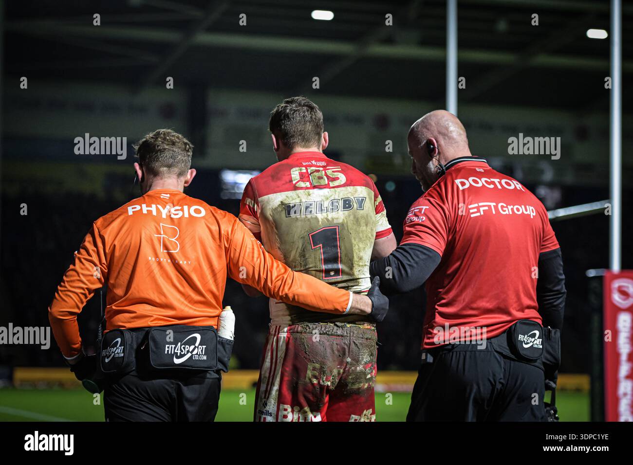 l'ack Welsby of St Helens lascia infortunati durante la prima giornata tra Betfred Super League e Warrington Wolves, Halliwell Jones Stadium, Warrington, 15 febbraio 2026 Foto Stock