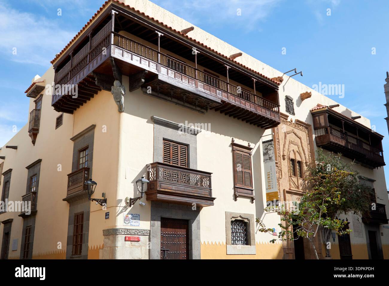 casa de colon ornava ex casa dei governatori visitata da colombo durante il suo viaggio verso le americhe las palmas de gran canaria, isole canarie, spagna Foto Stock