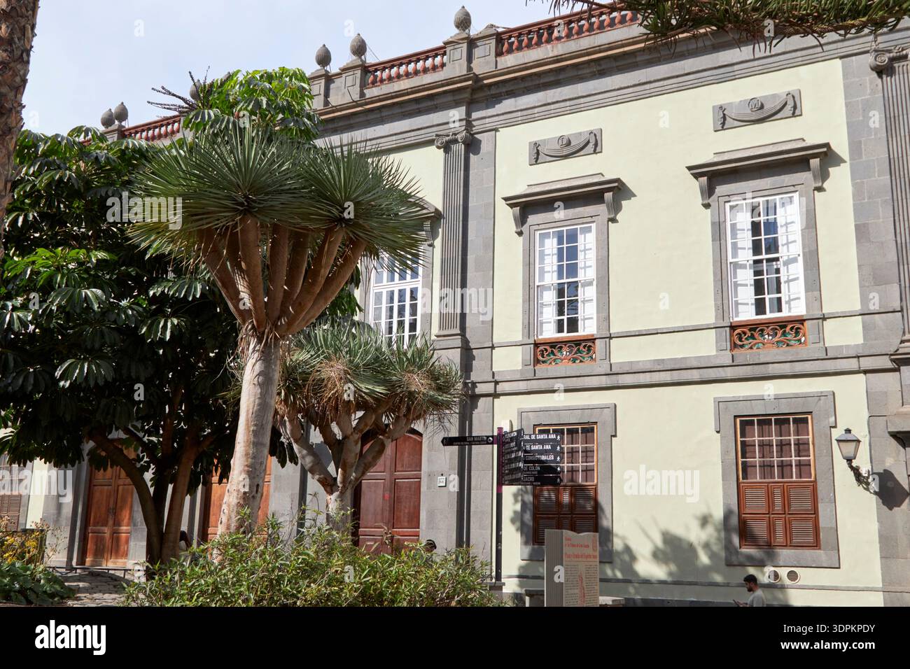 edificio coloniale decorato casa manrique de lara plaza del espiritu santo vegueta las palmas de gran canaria, isole canarie, spagna Foto Stock