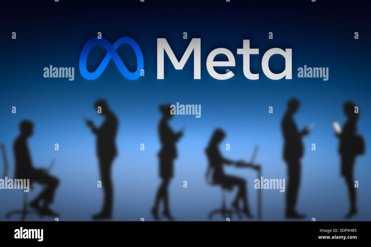 Logo meta Platforms Corporation Foto Stock