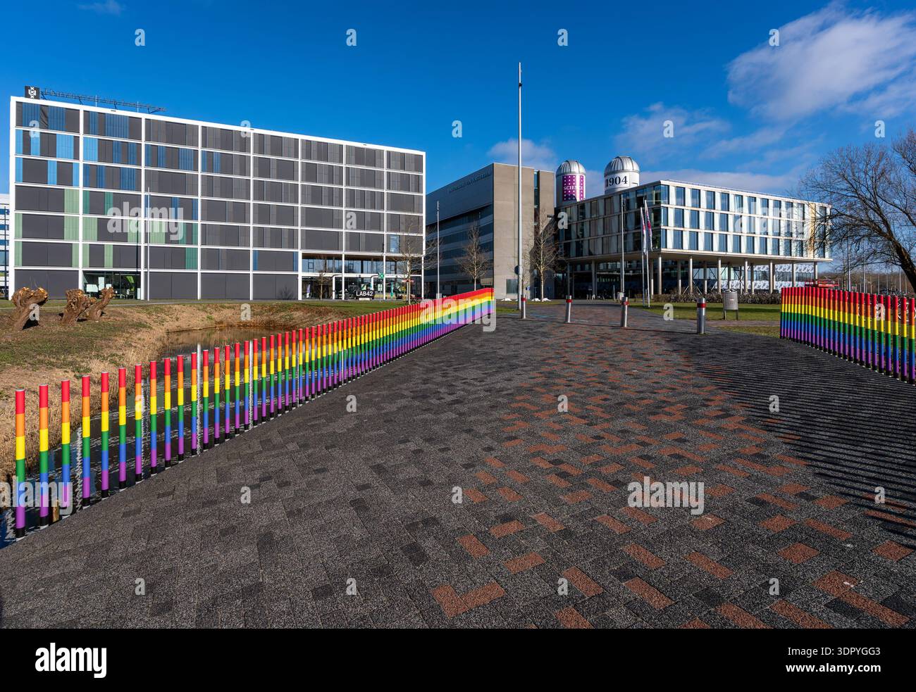 Amsterdam, Paesi Bassi, 15.02.2026, Università di Amsterdam presso Science Park nel quartiere Oost di Amsterdam Foto Stock