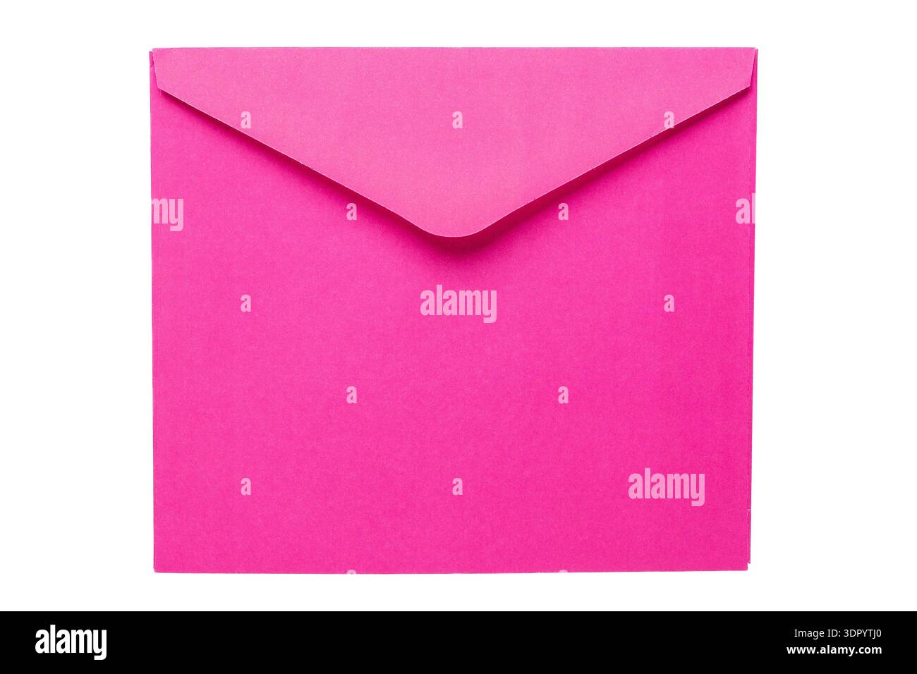 Primo piano di una busta di carta quadrata rosa Foto Stock