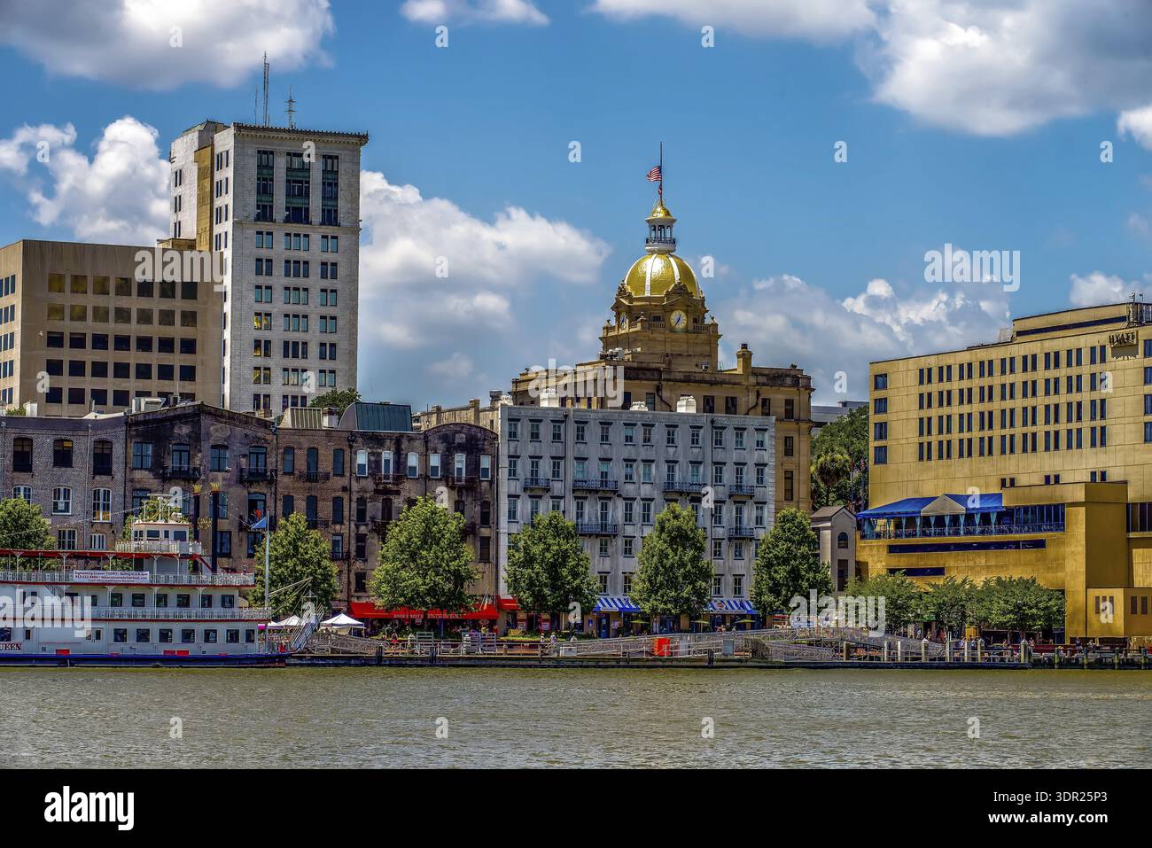 Savannah in Georgia USA skyline del centro Foto Stock