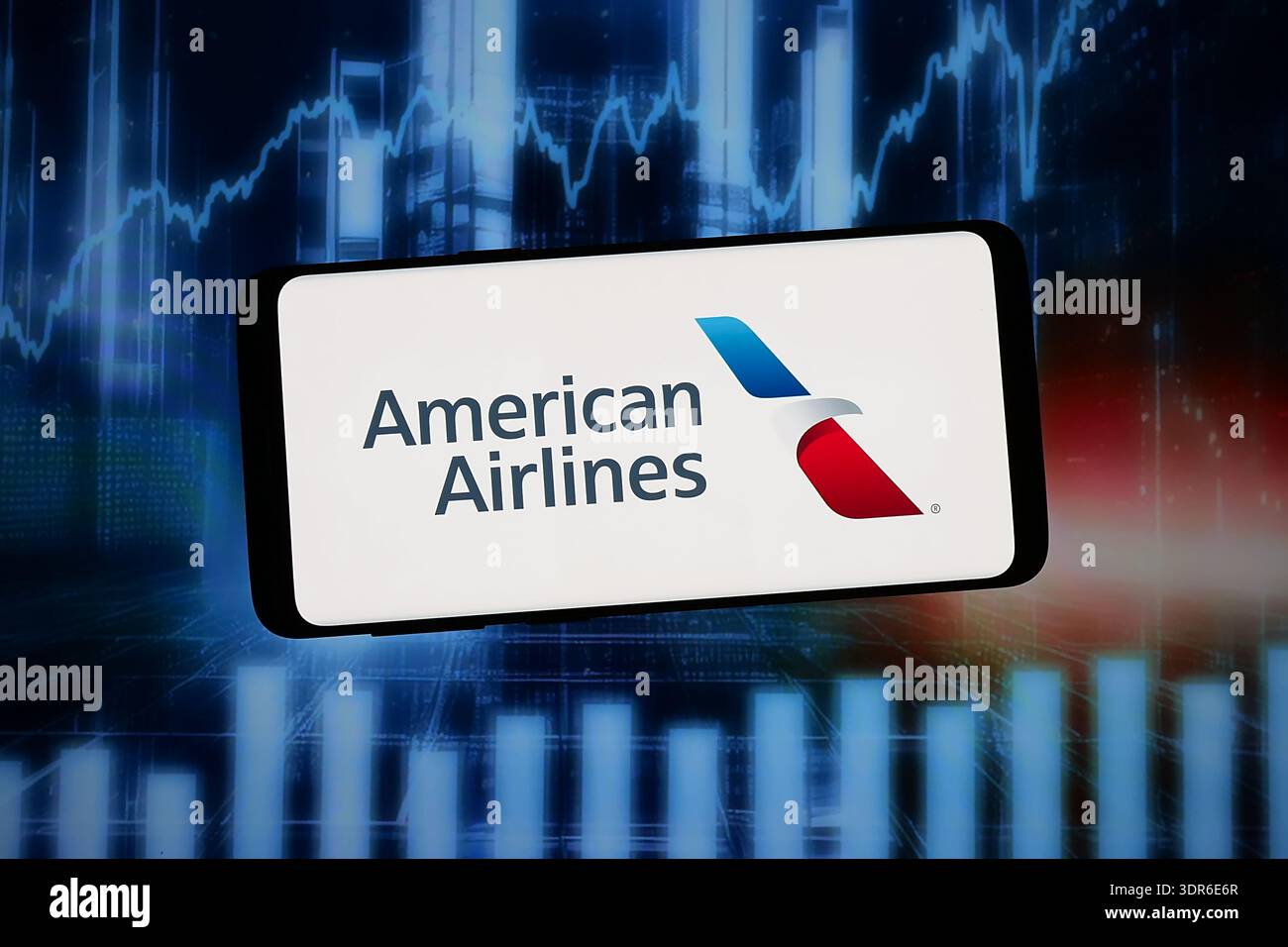 Stoccarda, Germania - 02-09-2026: In questa immagine, il logo della compagnia aerea statunitense American Airlines Inc. Viene visualizzato su uno smartphone Foto Stock