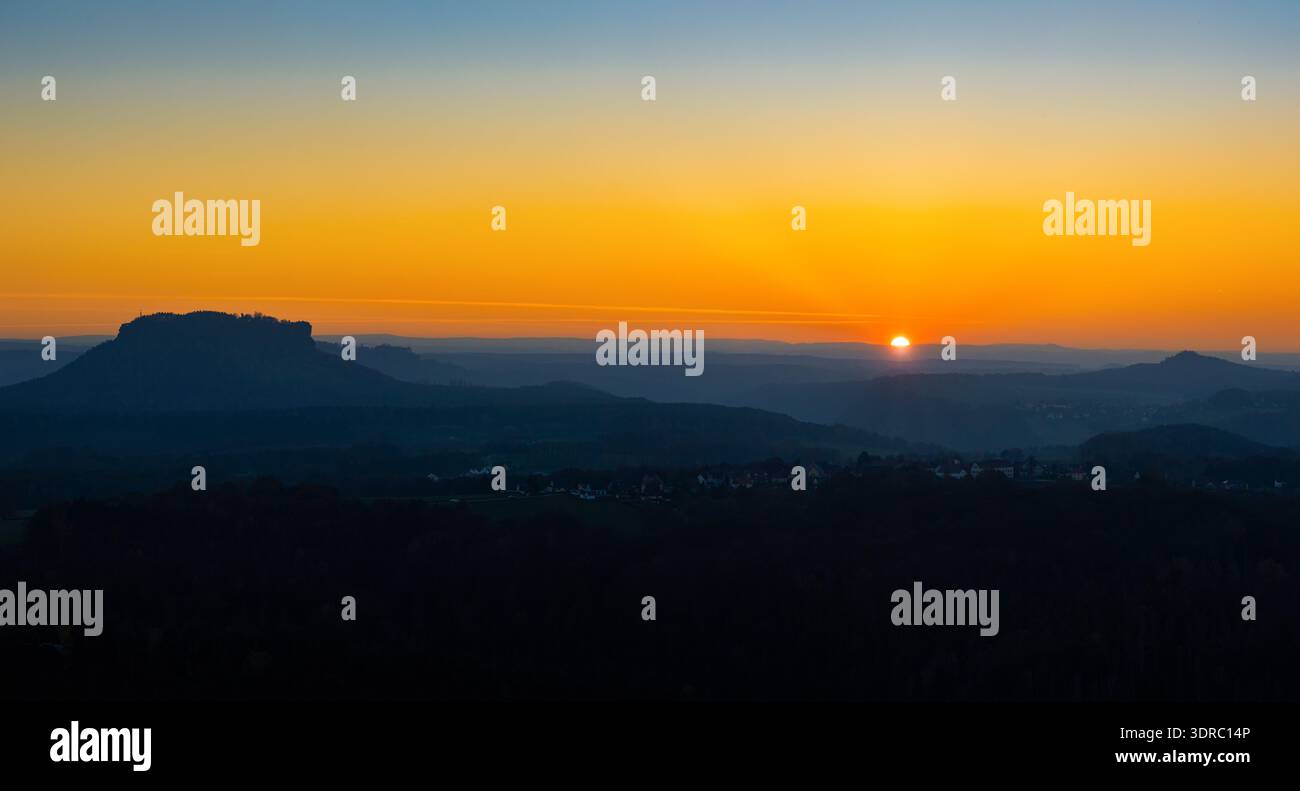 Impressioni autunnali dalla Svizzera sassone Foto Stock