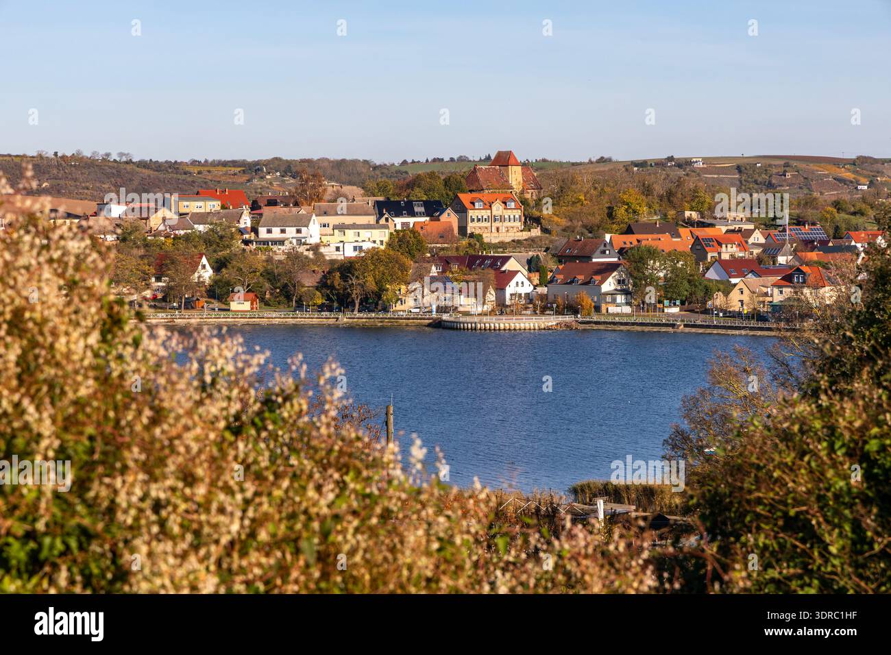 Seeburg Lake District Mansfelder Land Foto Stock