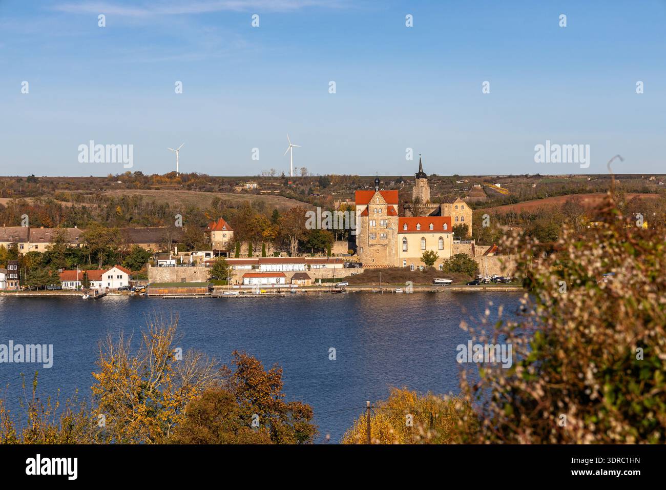 Seeburg Lake District Mansfelder Land Foto Stock
