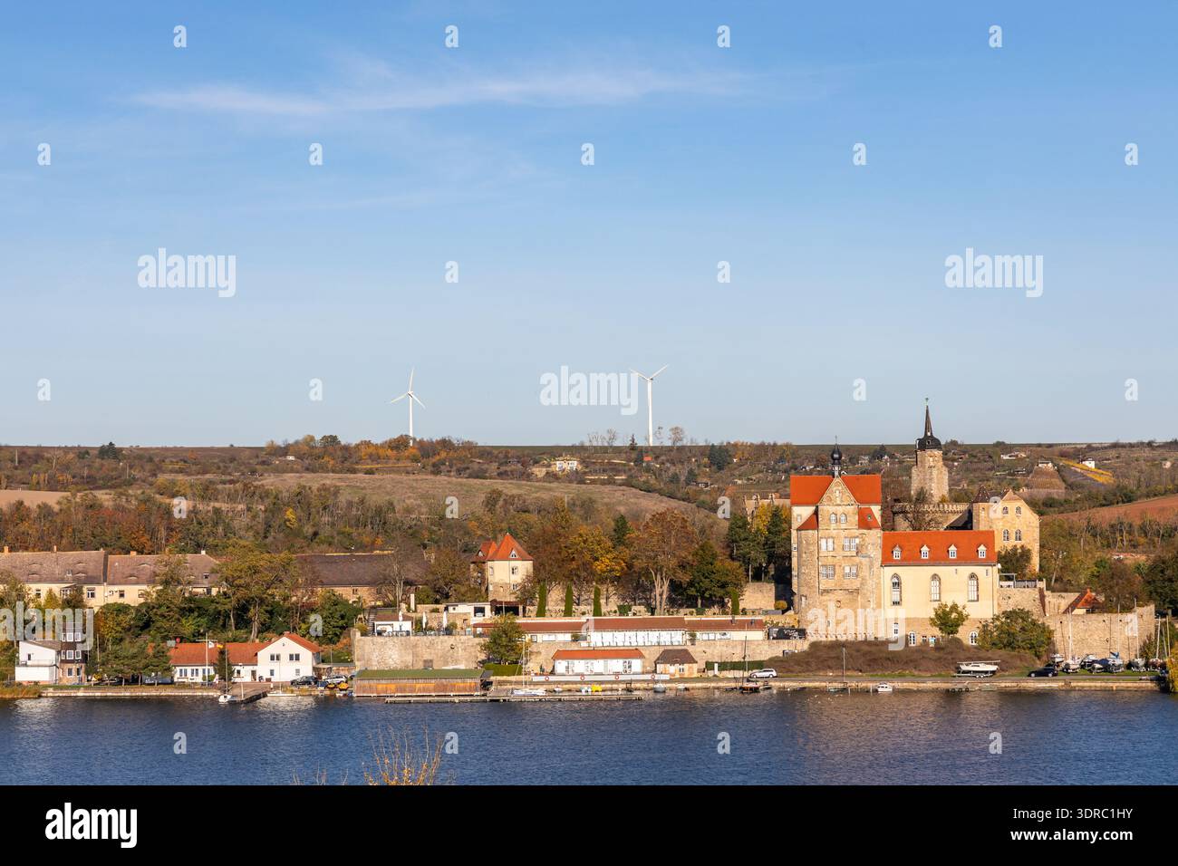 Seeburg Lake District Mansfelder Land Foto Stock