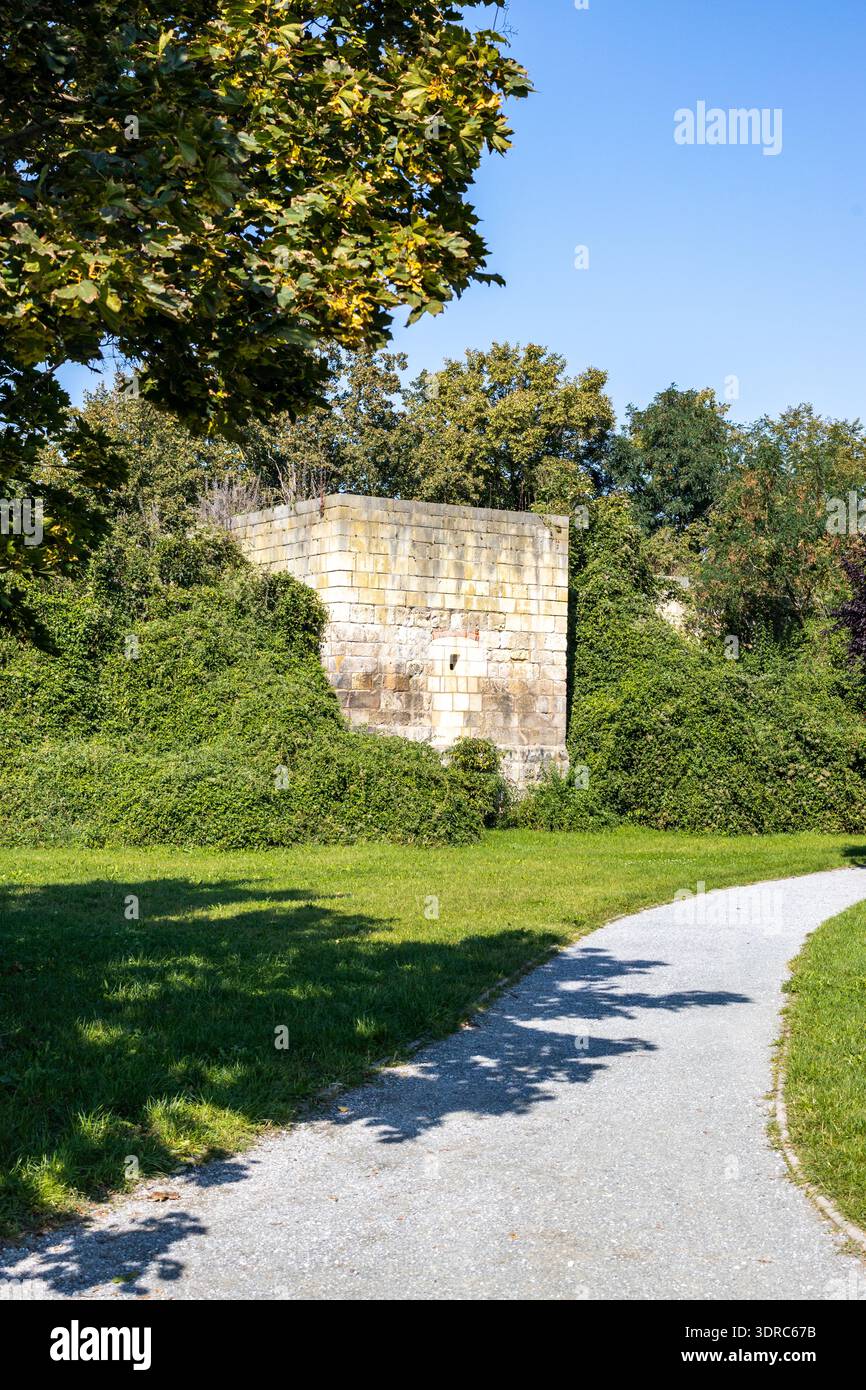 Vista su Halberstadt Foto Stock