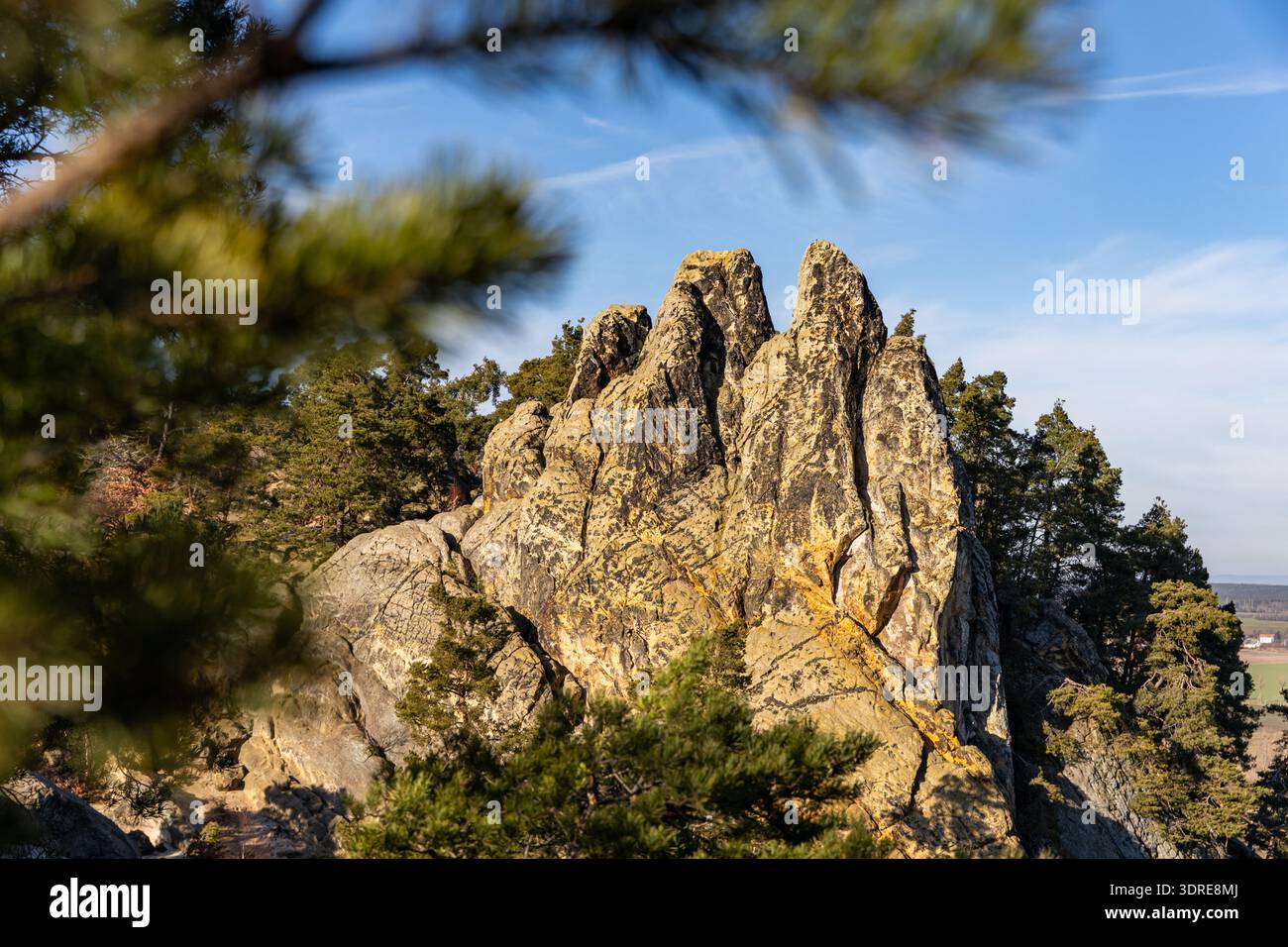 Destinazioni per escursioni a Teufelsmauerstieg Harz nell'Harz Foto Stock