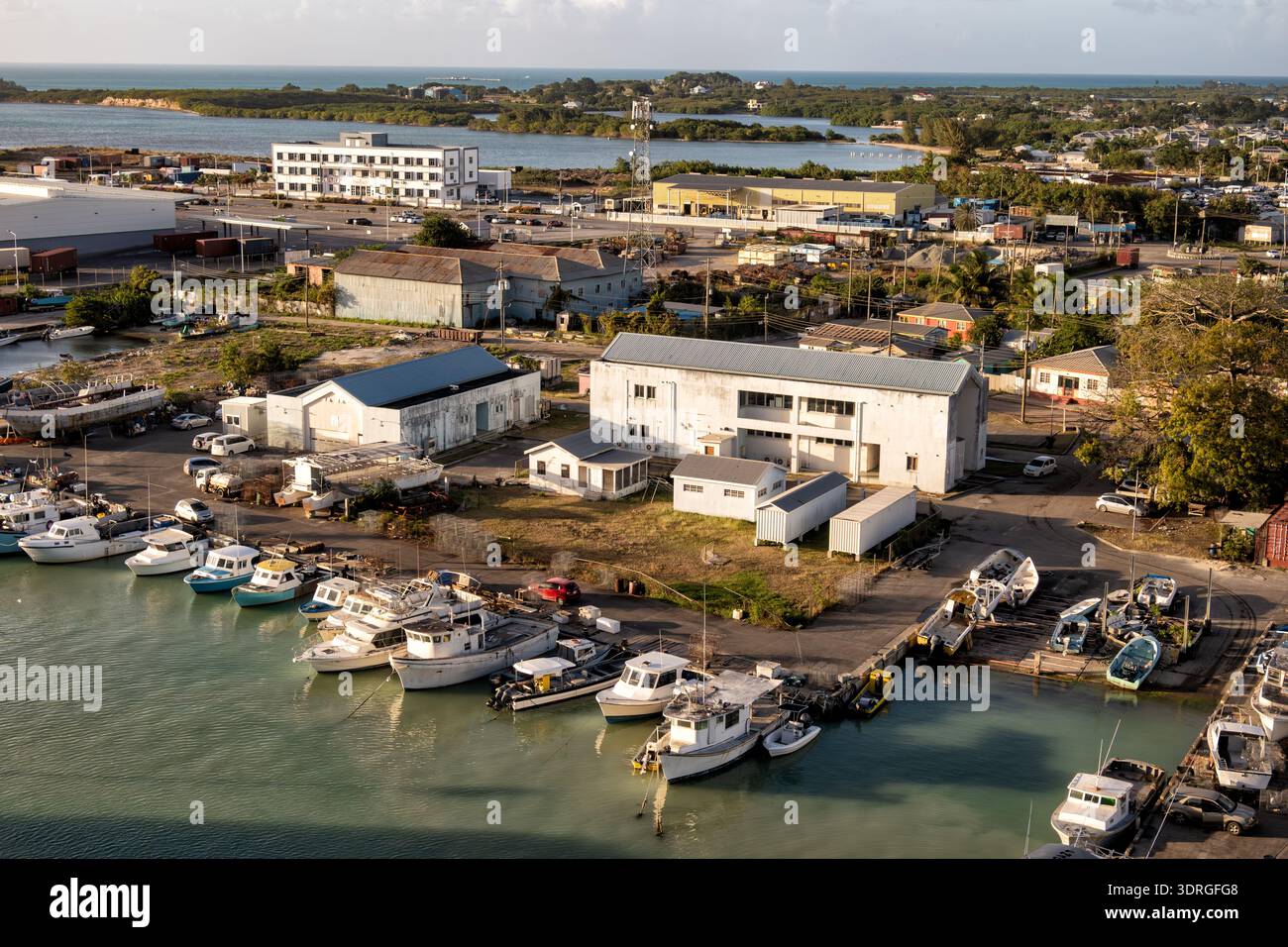 Deep Water Harbour per navi da crociera, St. Johns, Antigua e Barbuda., Caraibi Foto Stock