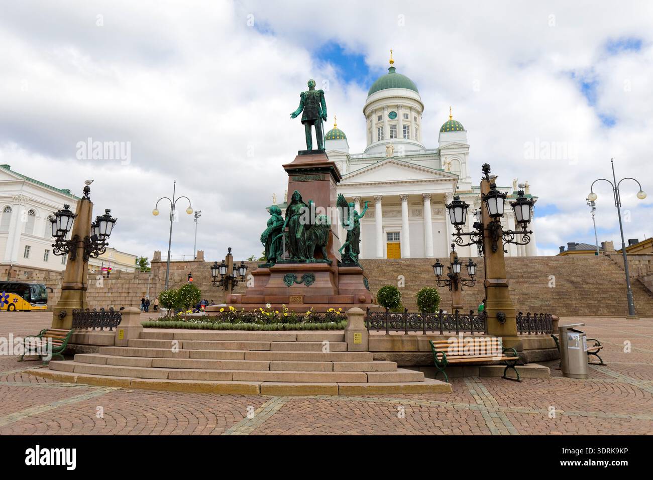 Cattedrale di Helsinki e Piazza del Senato, Helsinki, Finlandia Foto Stock