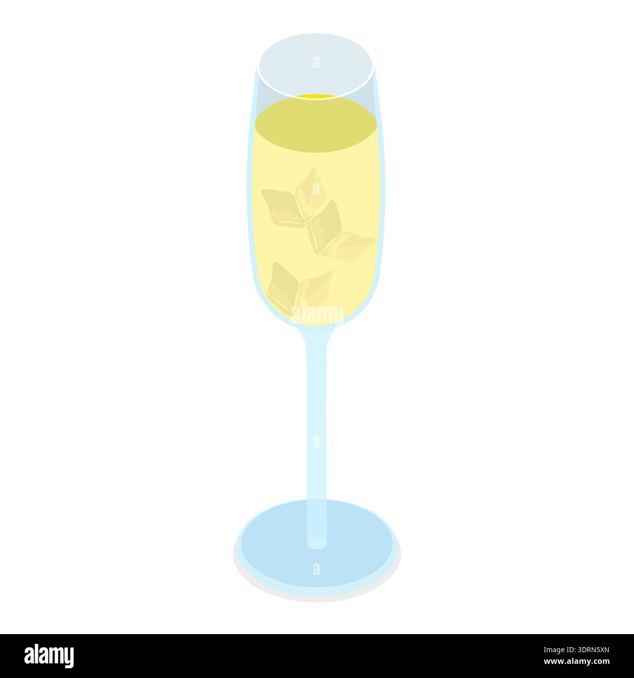 Set di cocktail 3D Isometric Flat Vector Foto Stock