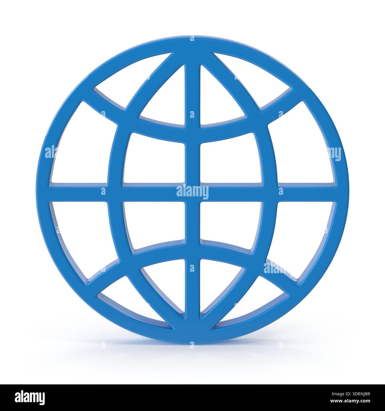 Icona Blue Globe su sfondo bianco Foto Stock