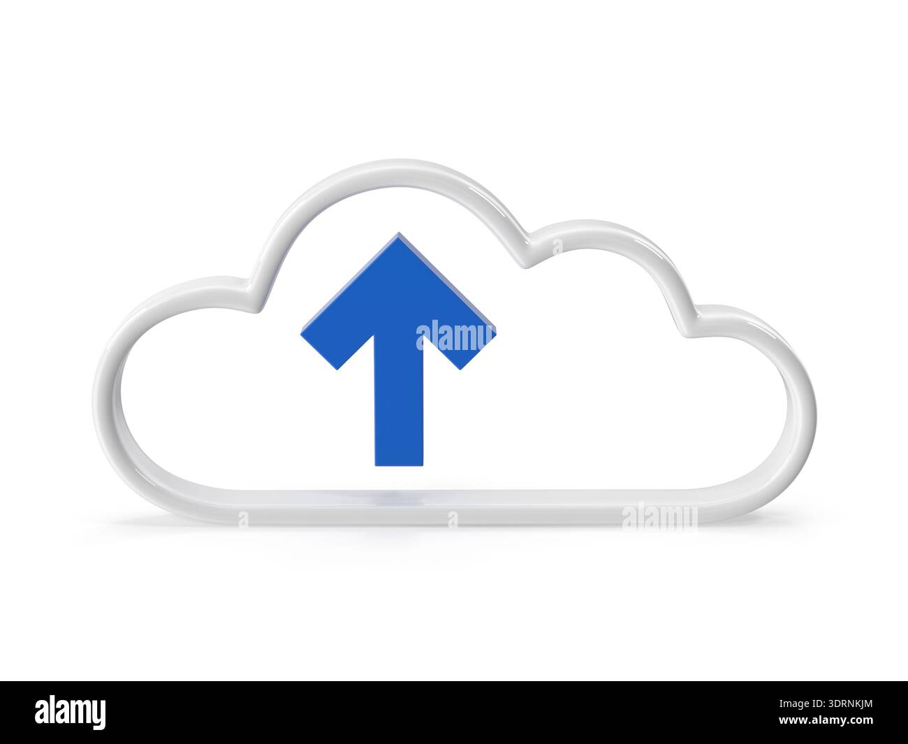 Simbolo di caricamento su cloud per il trasferimento dei dati e l'archiviazione su cloud Foto Stock