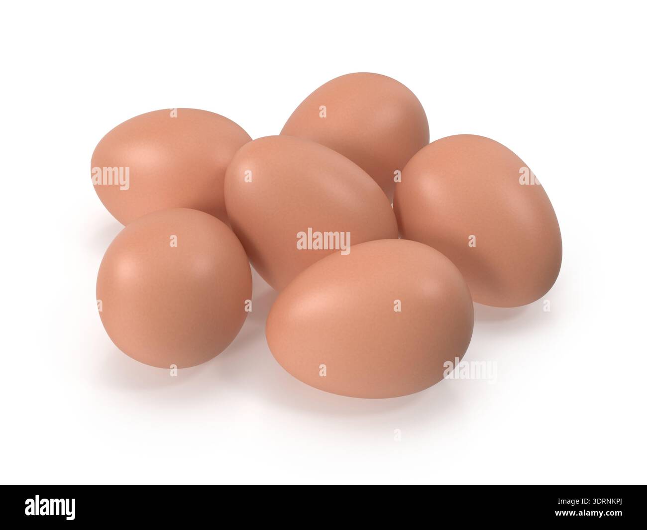3d Rendering delle uova marroni Foto Stock