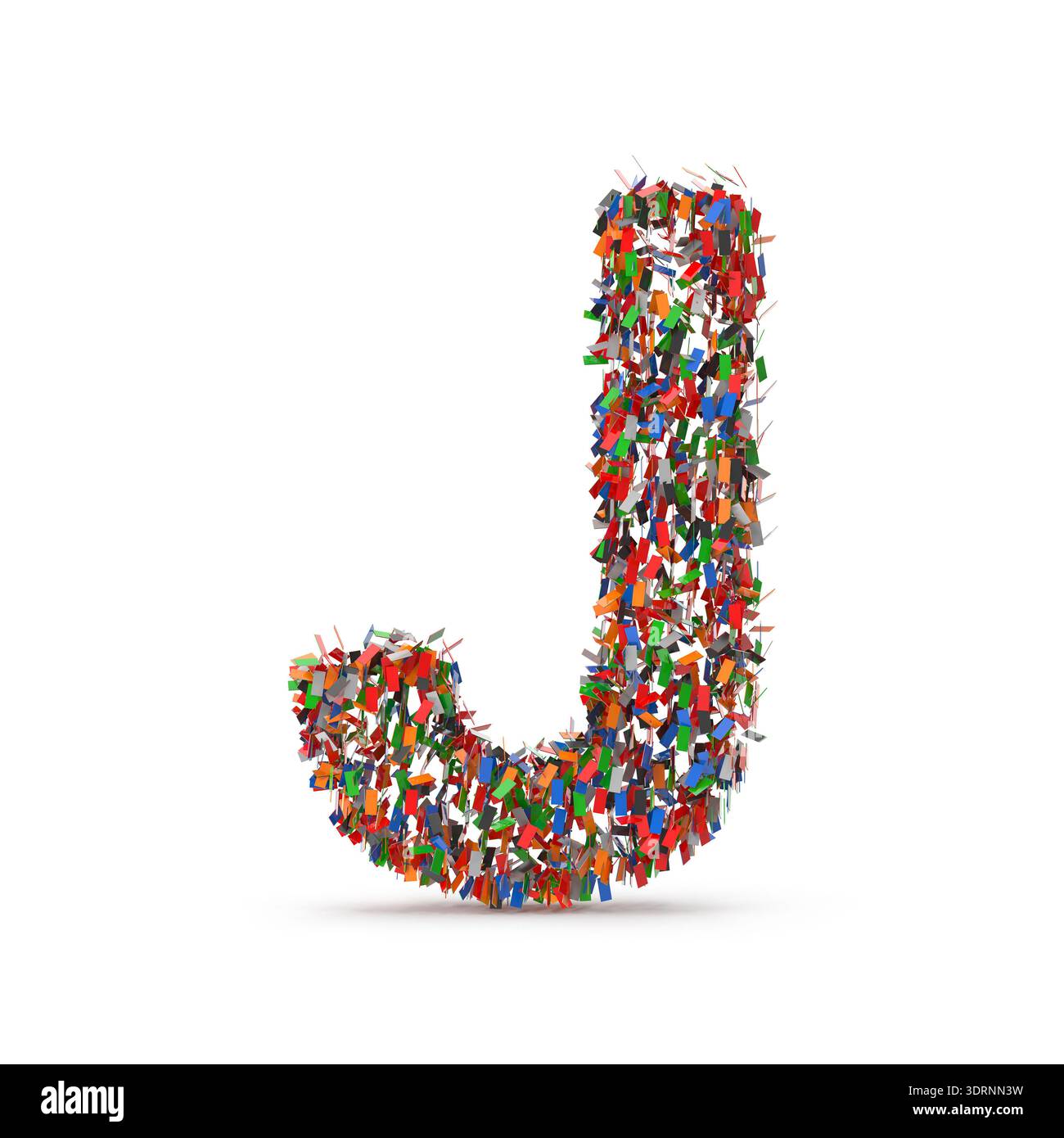 Vivace Confetti lettera J multicolore Foto Stock