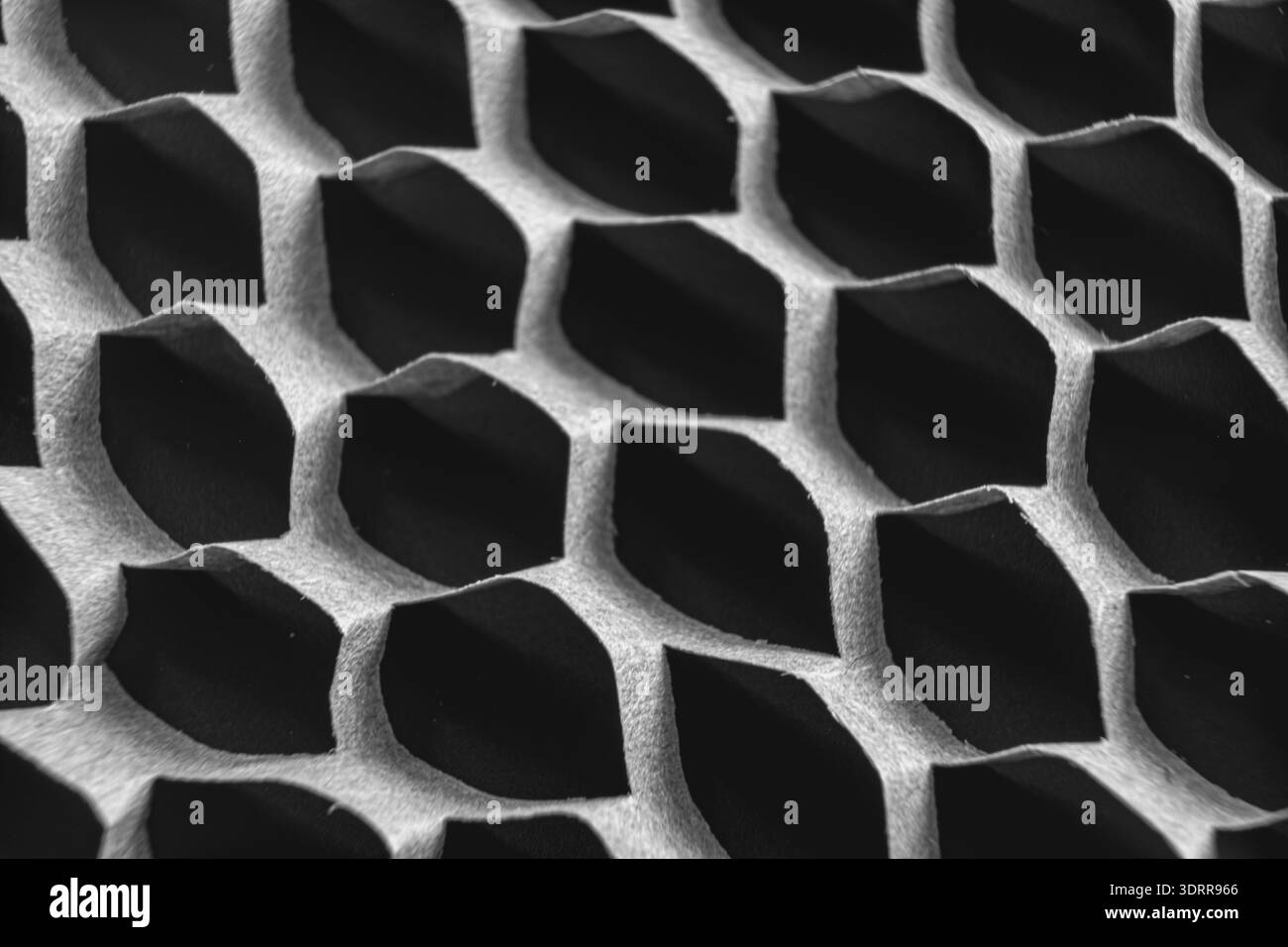 carta a nido d'ape, un materiale di imballaggio ecologico. Foto Stock