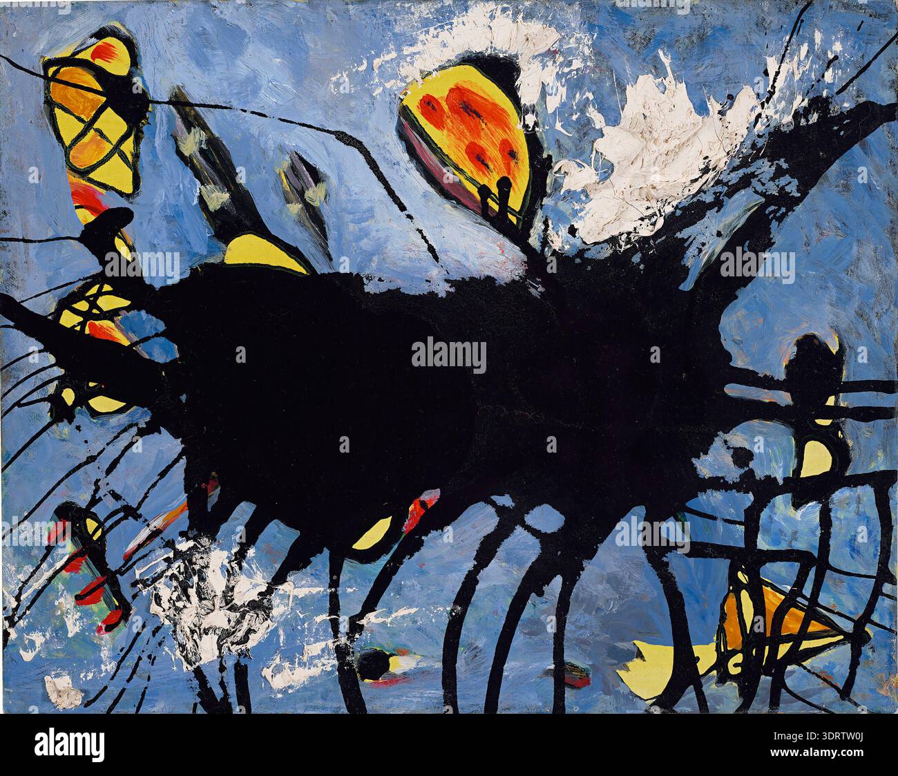 Poured Black Shape I. Museo: © Pollock-Krasner Foundation. Autore: JACKSON POLLOCK. Foto Stock