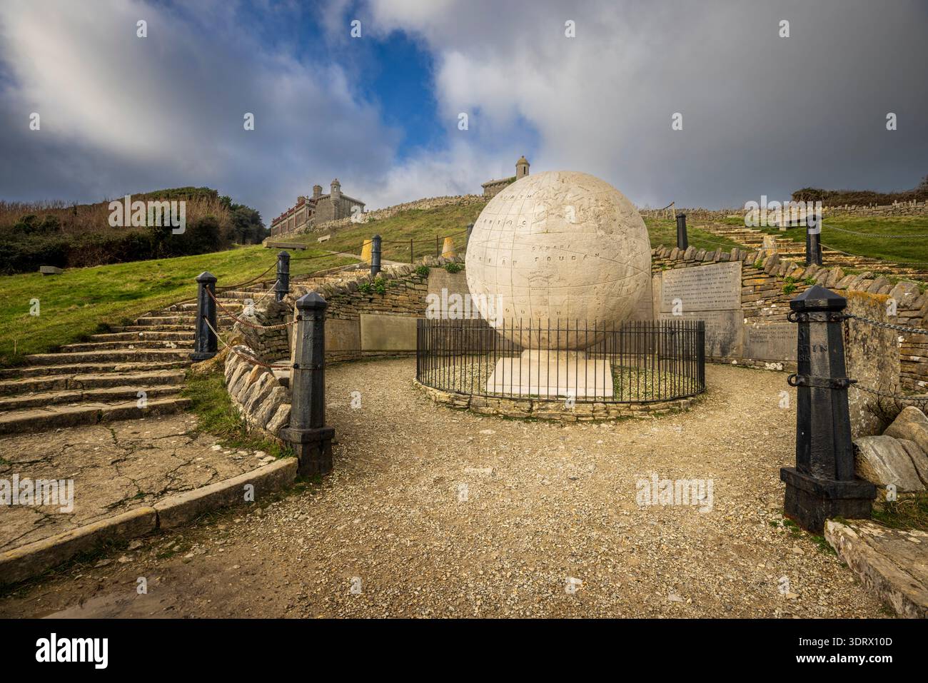 The Great Globe at Durlston Castle and Country Park, Dorset, Inghilterra Foto Stock