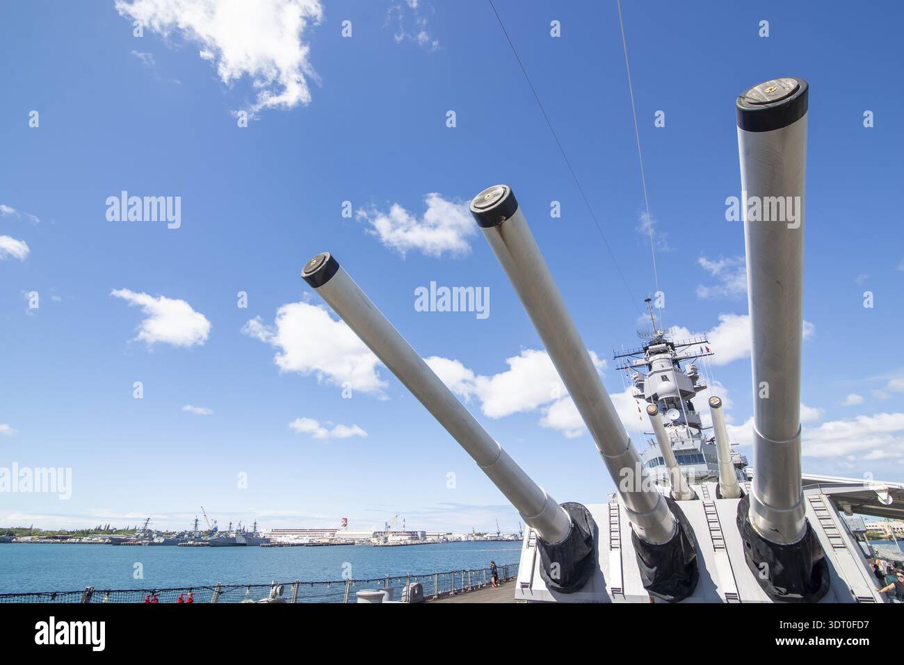 Scene di navi da battaglia del porto di Pearl a oahu hawaii Foto Stock