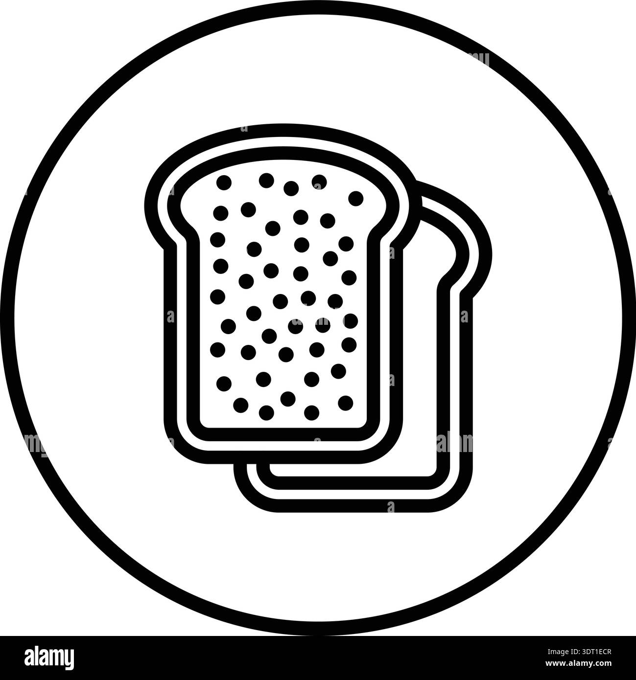 Illustrazione di progettazione dell'icona del vettore toast Illustrazione Vettoriale