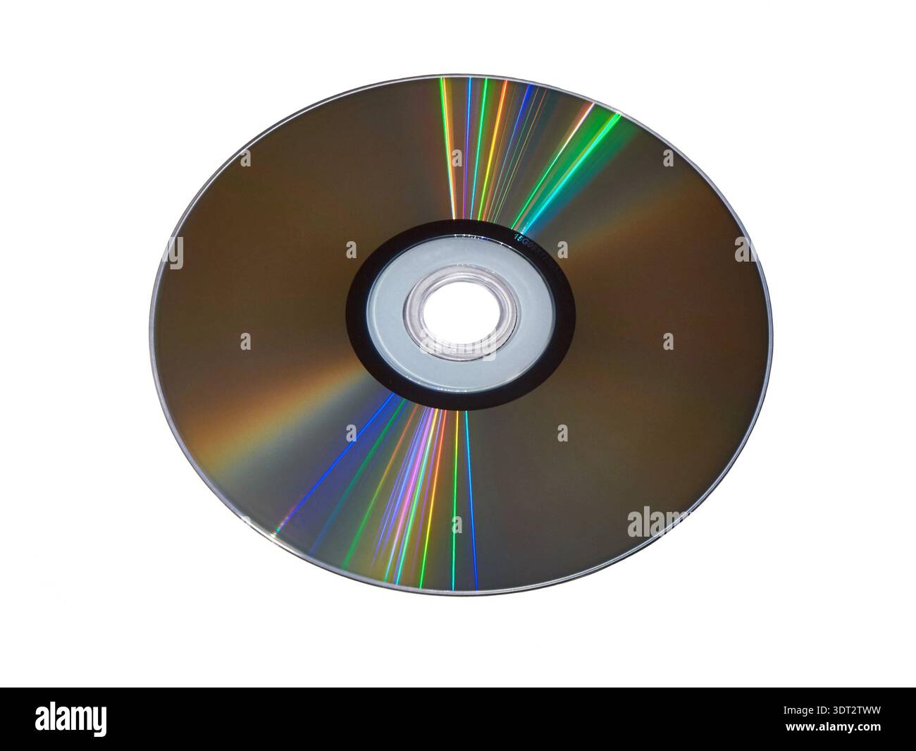 CD colorato isolato su sfondo bianco Foto Stock