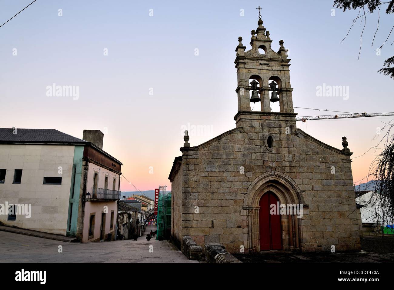Centro di Sarria, Lugo, Galizia, Spagna Foto Stock