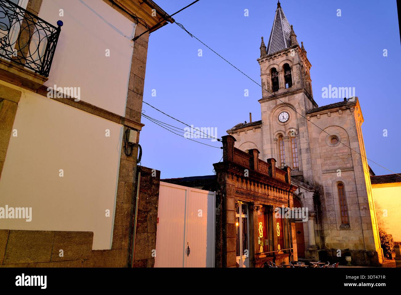 Centro di Sarria, Lugo, Galizia, Spagna Foto Stock