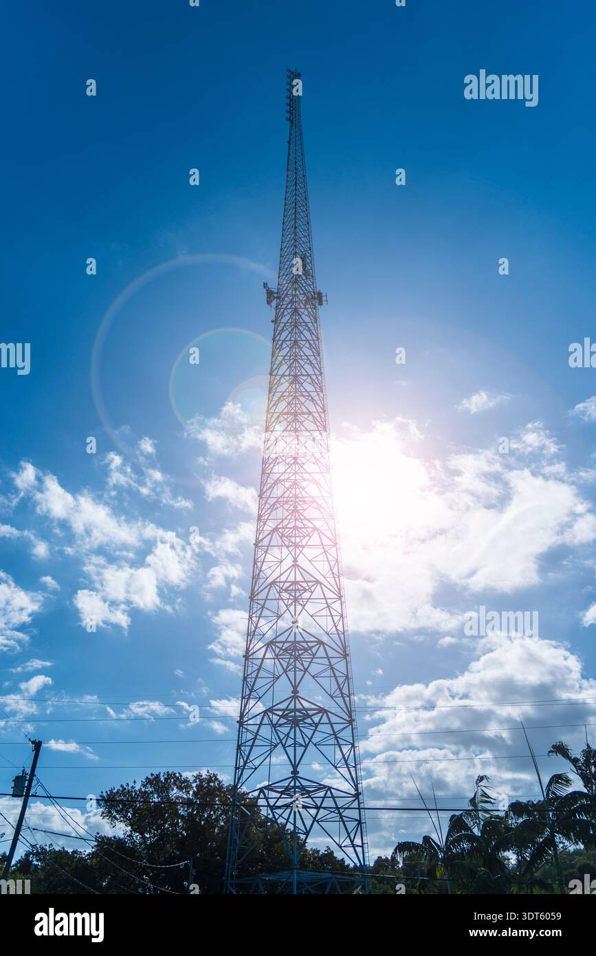 Torre di telefonia molto alta, Florida USA Foto Stock