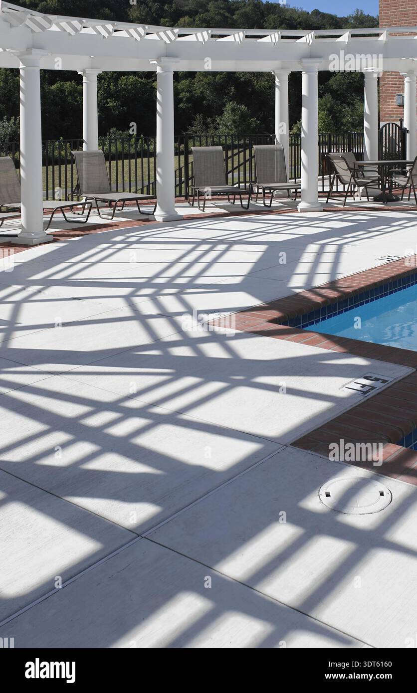 Nuova piscina residenziale, Pennsylvania, Stati Uniti Foto Stock