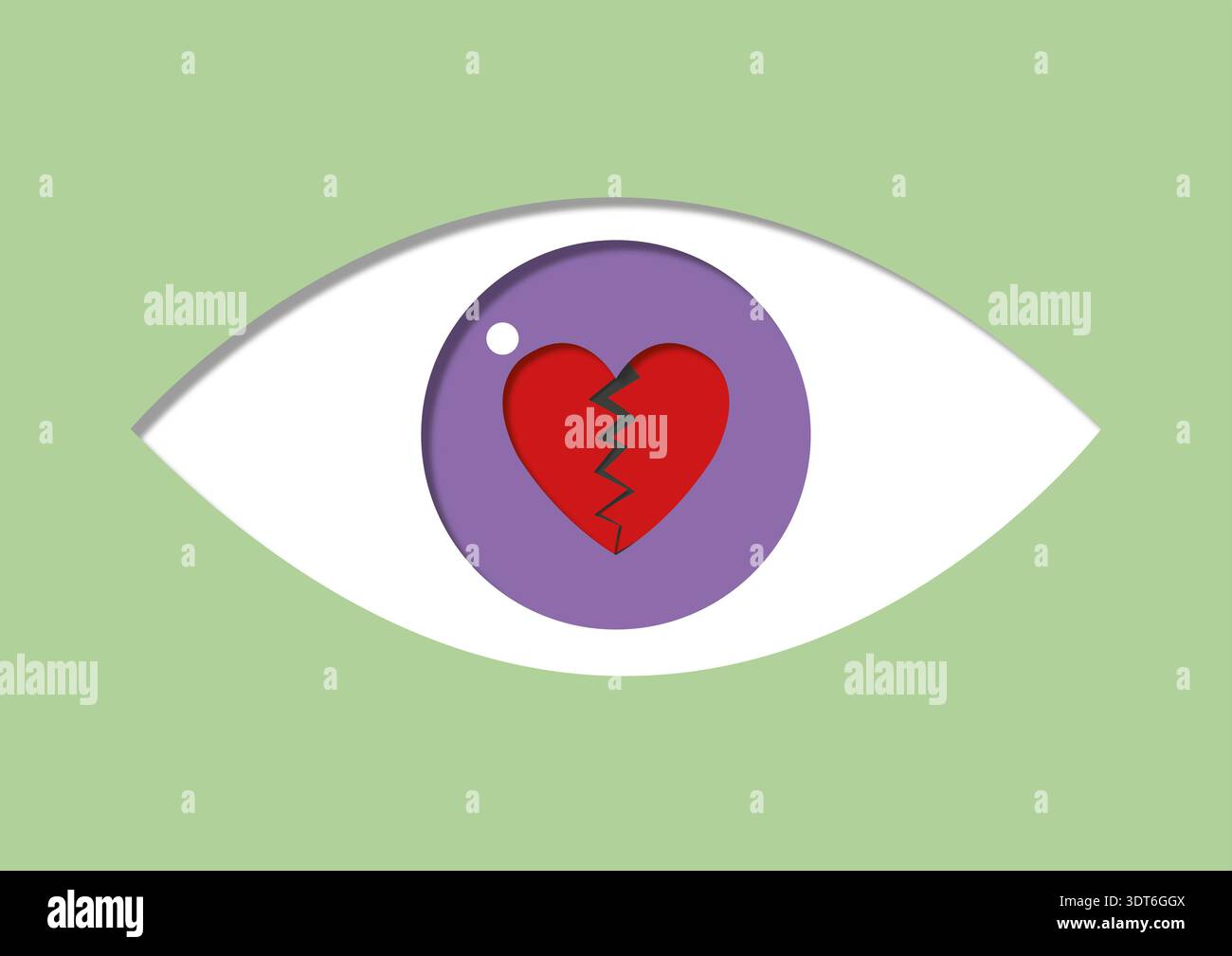Illustrazione concettuale rotta. Foto Stock