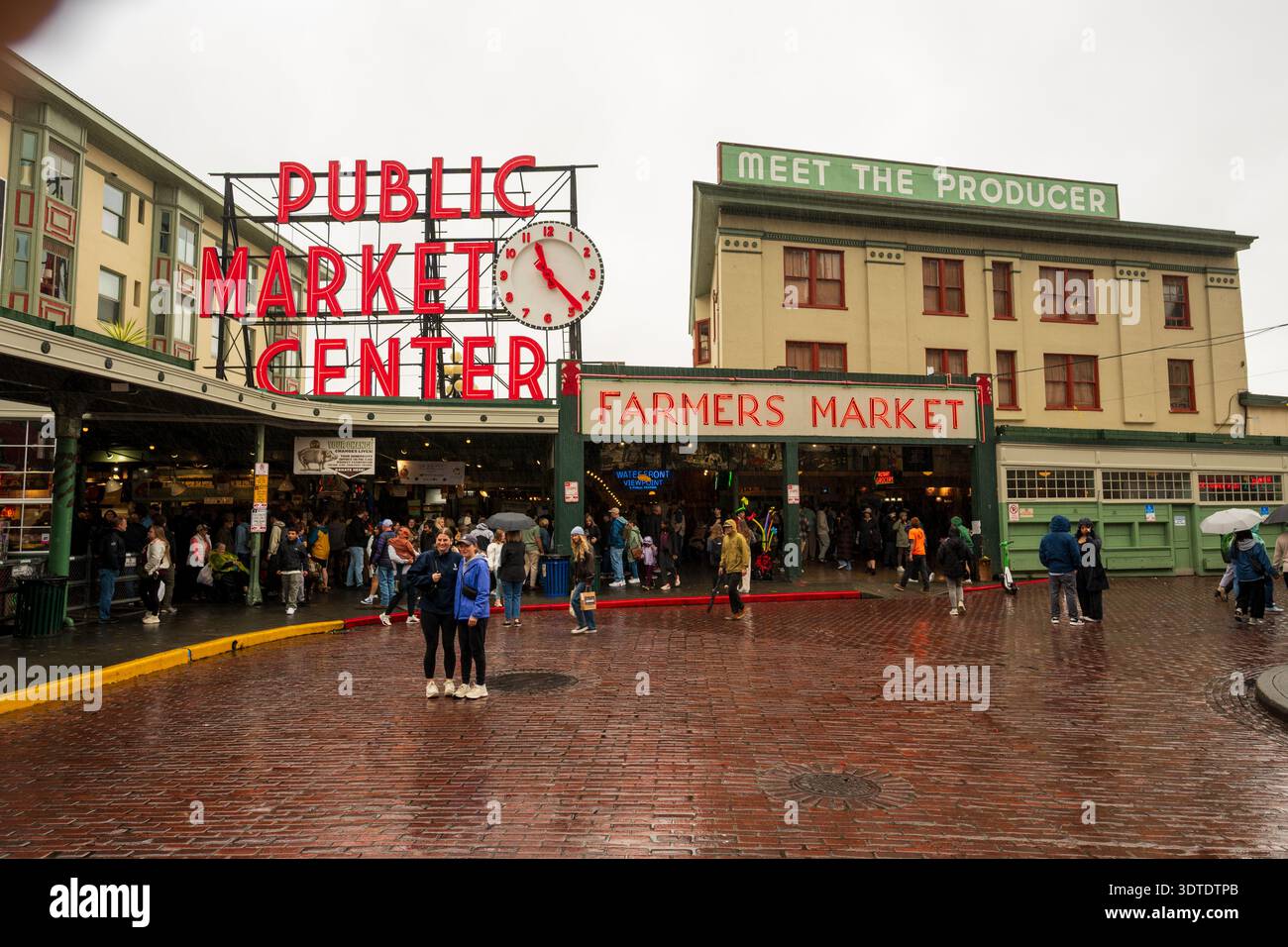 Pike Place Market. Farmers' and Craft Market, Seattle, Washington, USA Foto Stock