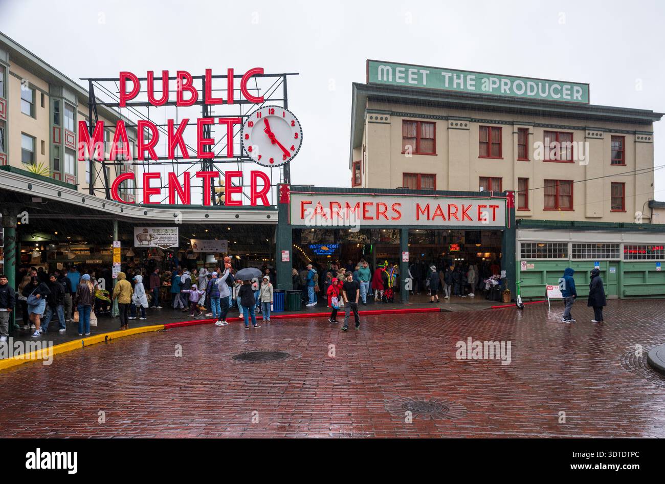 Pike Place Market. Farmers' and Craft Market, Seattle, Washington, USA Foto Stock