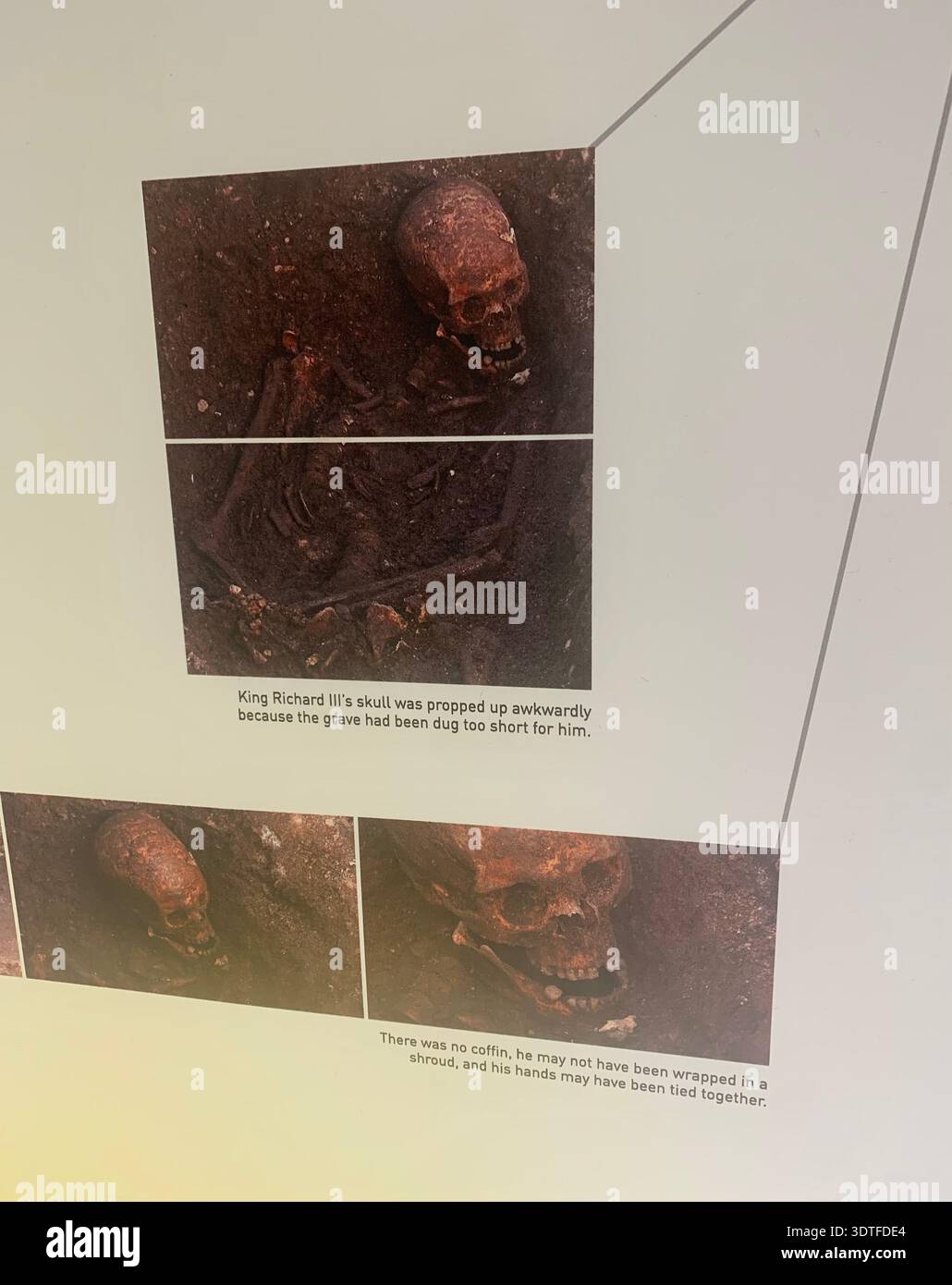 Museo di re Riccardo a Leicester o centro visitatori questa mostra esplora la vita del suo regno e l'eredità dell'ultimo re Plantageneto Foto Stock