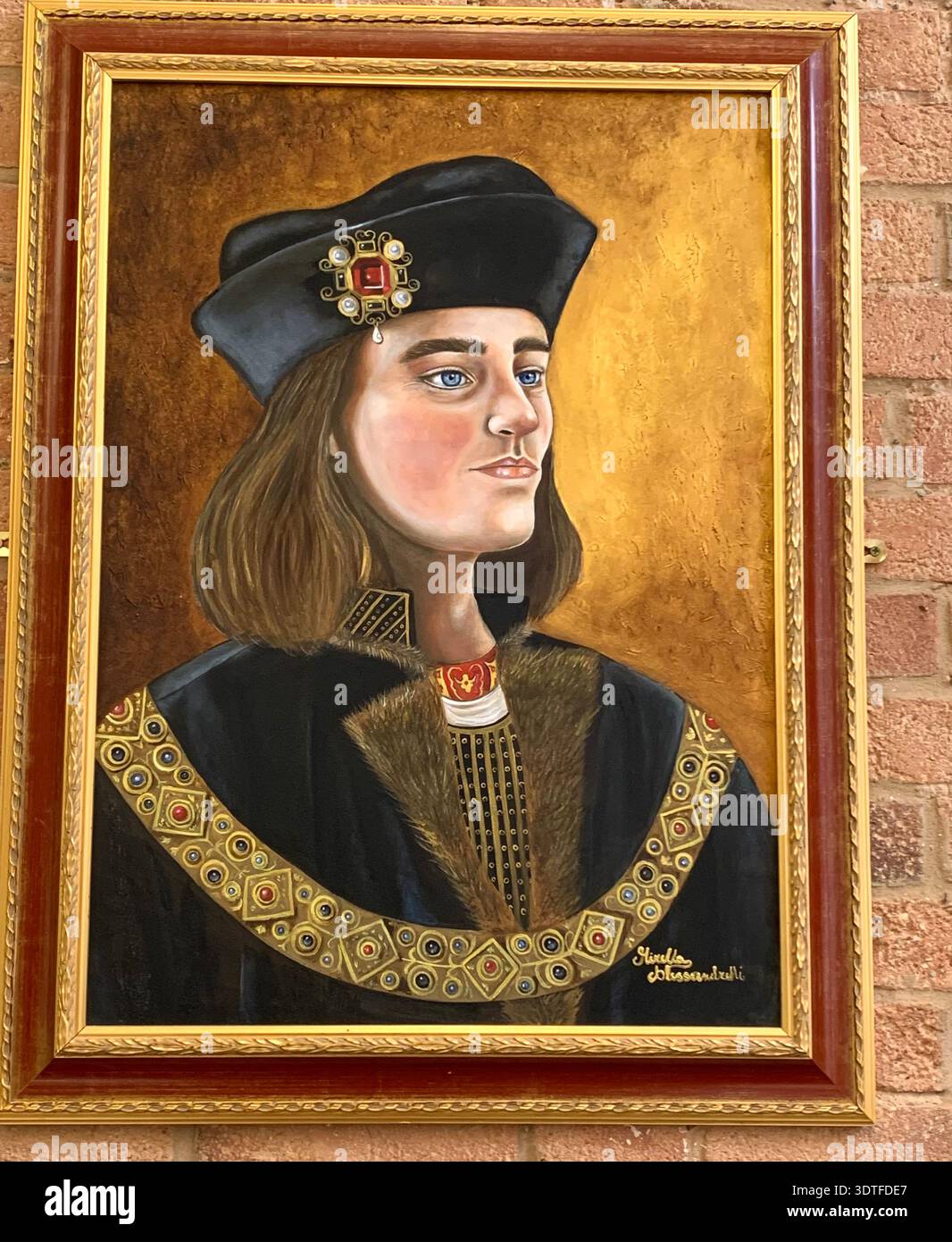 Museo di re Riccardo a Leicester o centro visitatori questa mostra esplora la vita del suo regno e l'eredità dell'ultimo re Plantageneto - Immagine stock catturata con smartphone