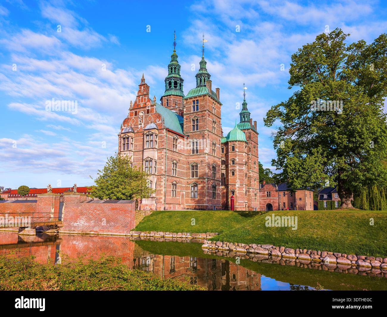 Giardini del castello di Rosenborg a Copenaghen, Danimarca. Foto Stock