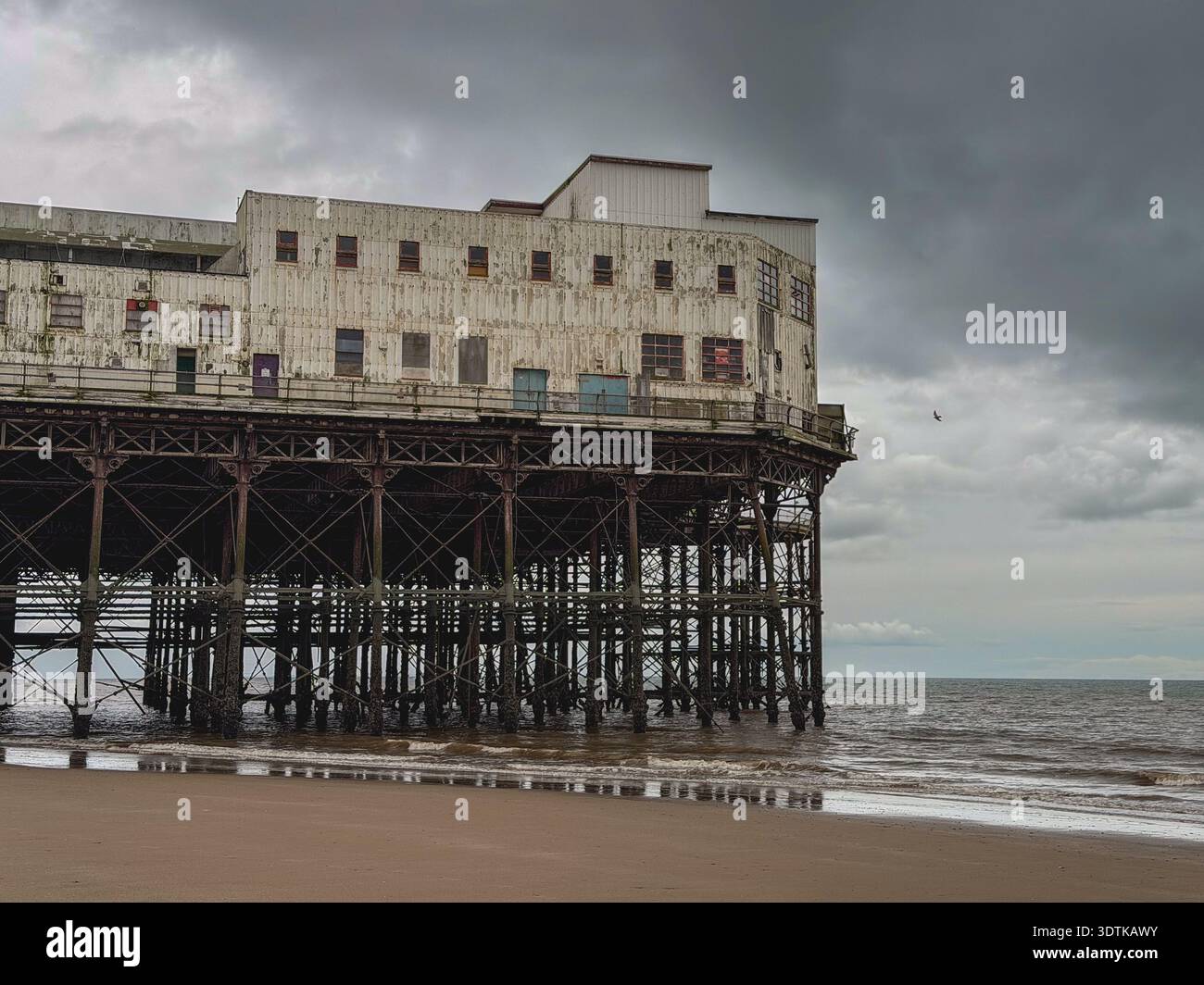 Primo piano dal molo nord di Blackpool, Regno Unito. Foto Stock