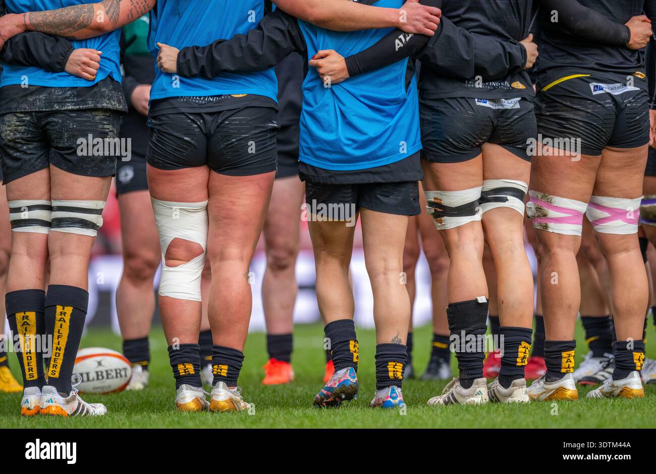Gallagher PREM Men's Rugby, Leicester Tigers (Dark Green) V Harlequins (Pink), Mattioli Woods Welford Road, Leicestershire, Inghilterra, Regno Unito. Foto Stock