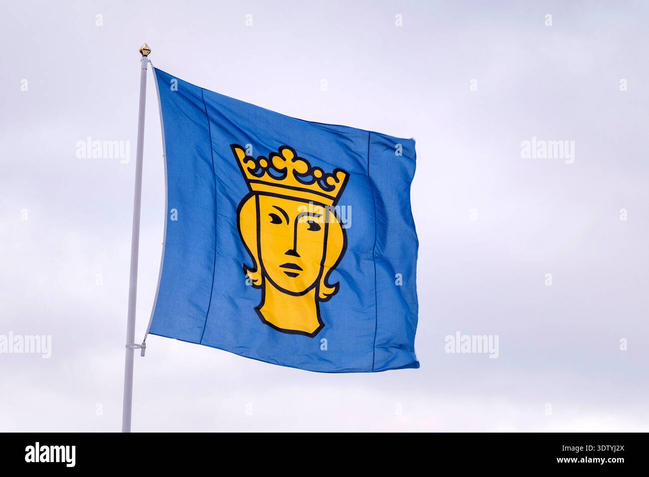 Flagge von Stockholm, Schweden // bandiera di Stoccolma, Svezia - 20260130_PD19874 Foto Stock