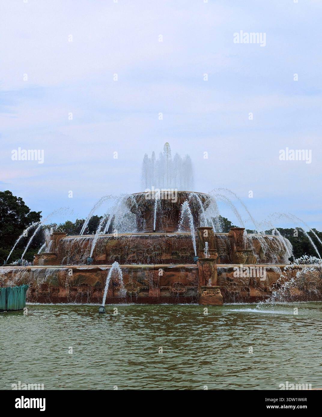 Chicago Buckingham Fountain - Immagine stock catturata con smartphone