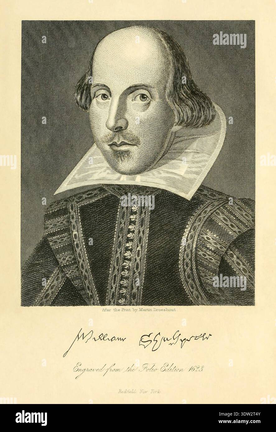 Ritratto di William Shakespeare, William Shakspere Foto Stock