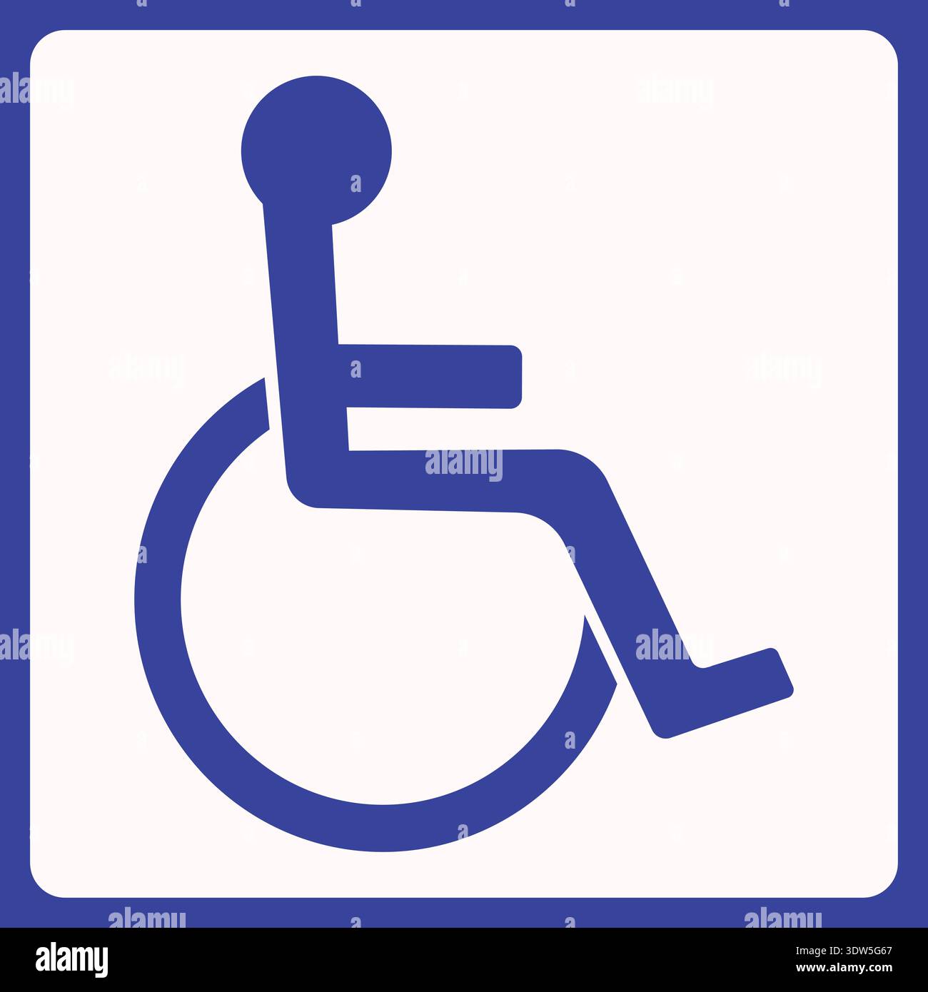 Icona accessibilità su sedia a rotelle che rappresenta inclusività, parità di accesso, supporto per disabili e spazi pubblici privi di barriere architettoniche. Illustrazione Vettoriale