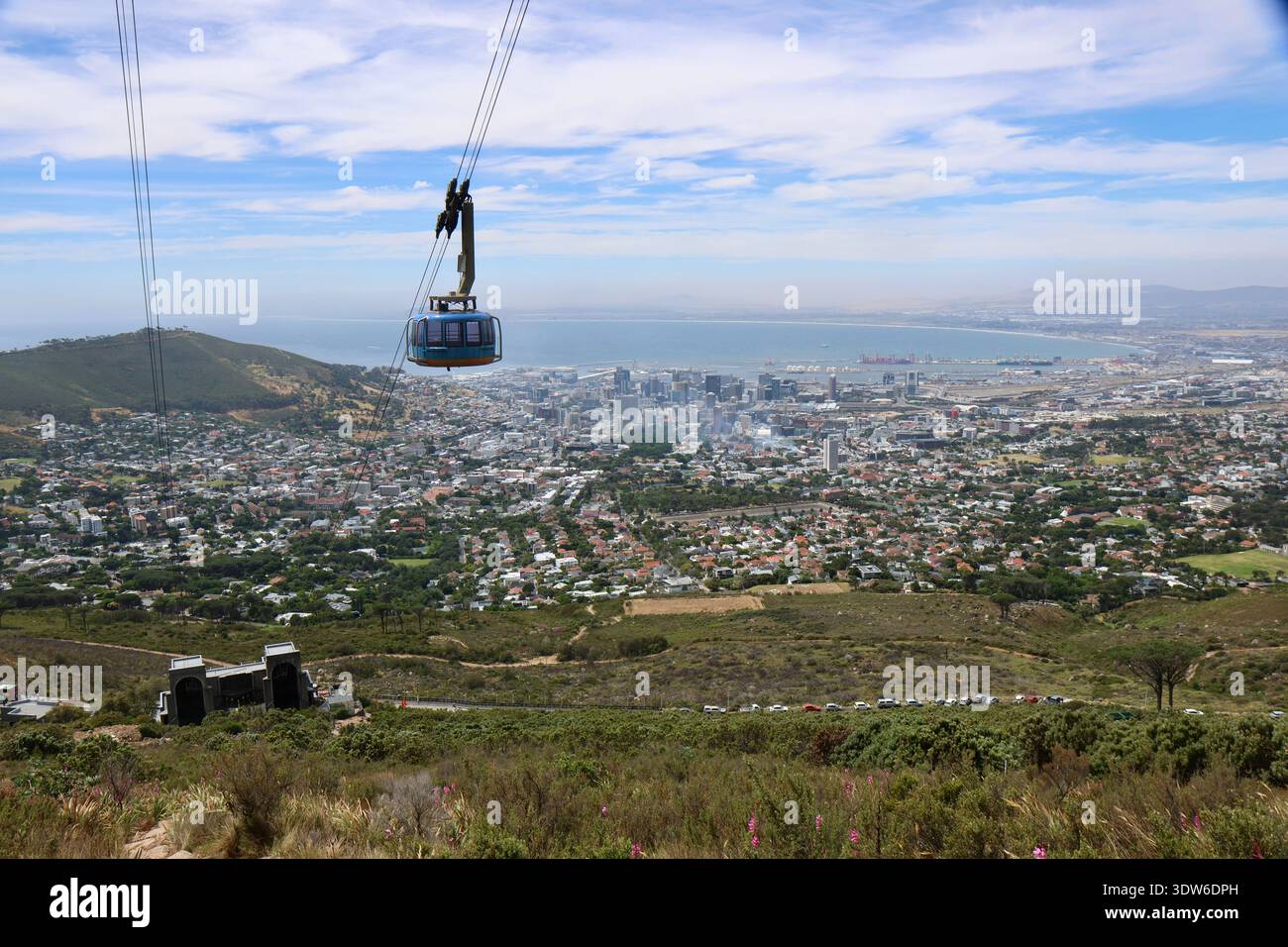 Vista di Città del Capo da Montagna della Tavola Foto Stock
