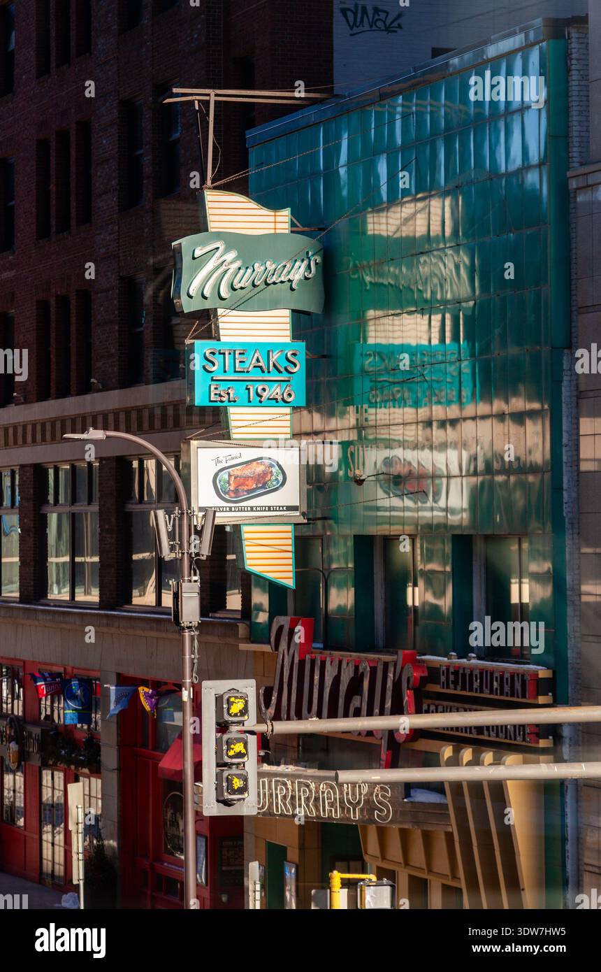 Il ristorante grill Murray's si trova nel centro di Minneapolis, Minnesota Foto Stock