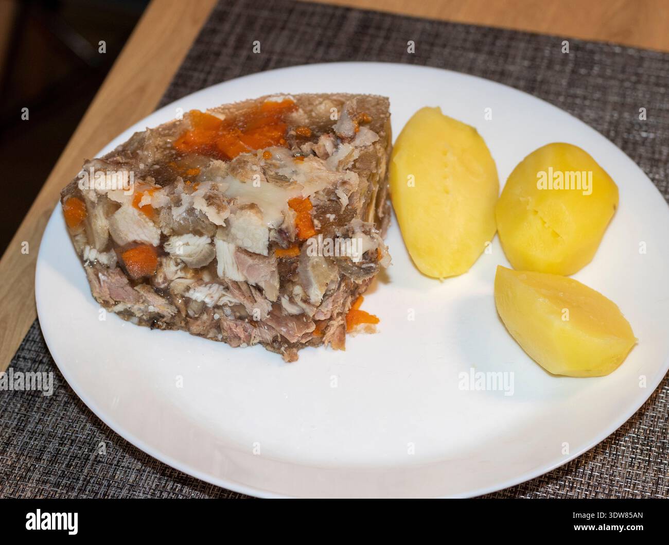 Primo piano delle patate aspiche cotte in casa Foto Stock