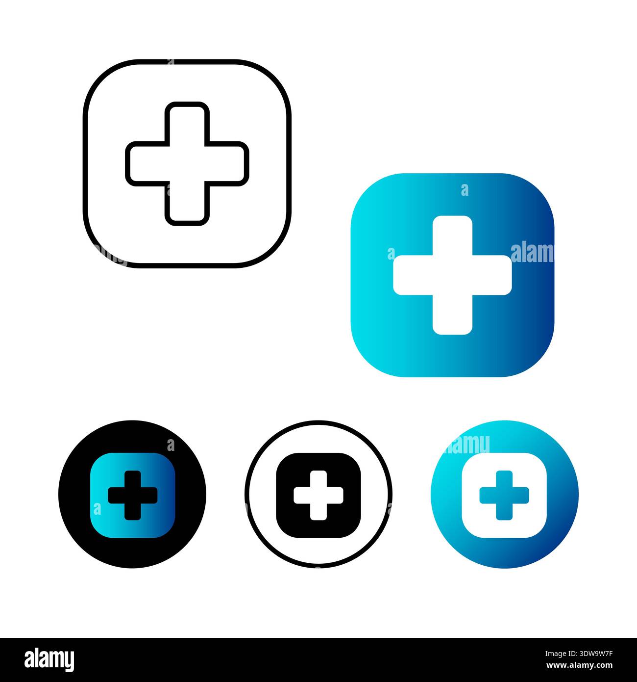 Illustrazione icona Add Plus astratta, può essere utilizzata per progetti aziendali, progetti di presentazione o qualsiasi altro progetto adatto. Illustrazione Vettoriale