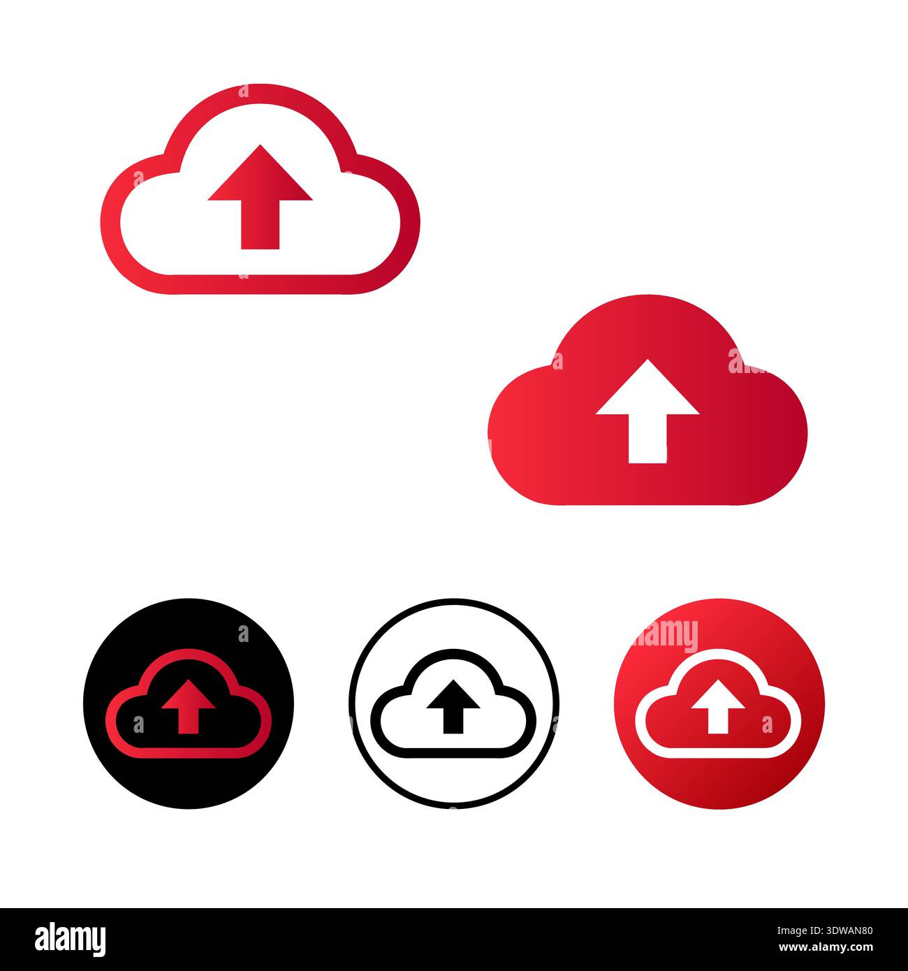 Illustrazione icona caricamento cloud, può essere utilizzata per progetti aziendali, progetti di presentazione o qualsiasi progetto adatto. Illustrazione Vettoriale
