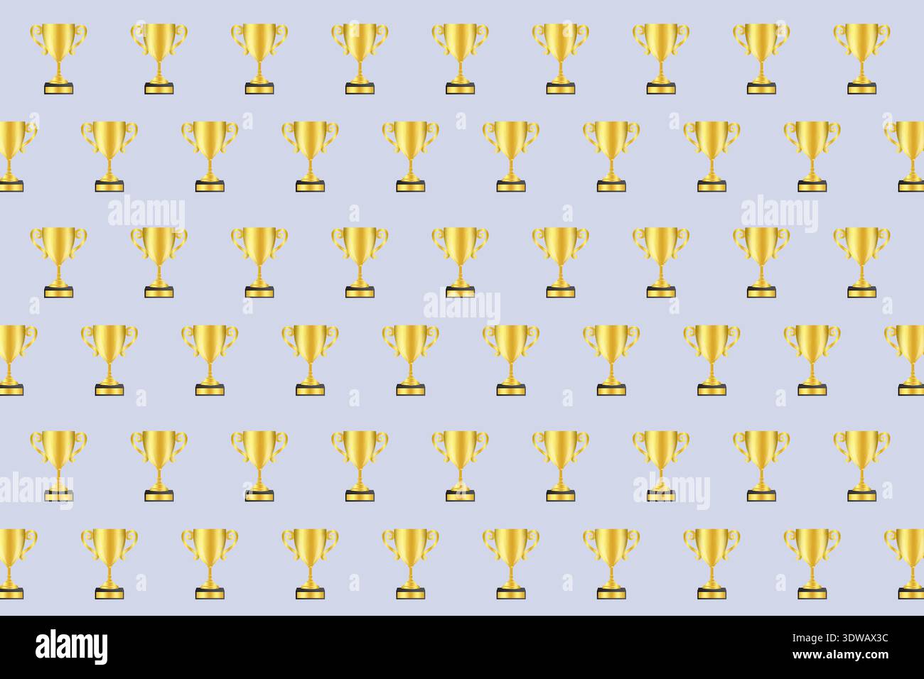 Gold Trophy Seamless Pattern, può essere utilizzato per progetti aziendali, presentazioni o qualsiasi altro design adatto. Illustrazione Vettoriale