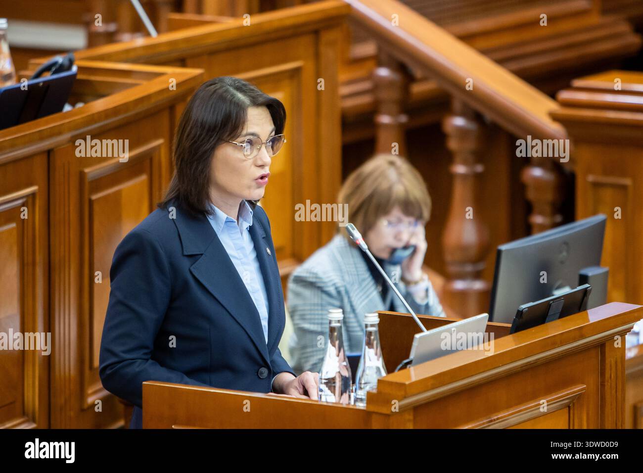Chisinau, Moldavia - 26 febbraio 2026: Ministro degli affari interni della Repubblica moldova Daniella Misail-Nichitin. Foto Stock